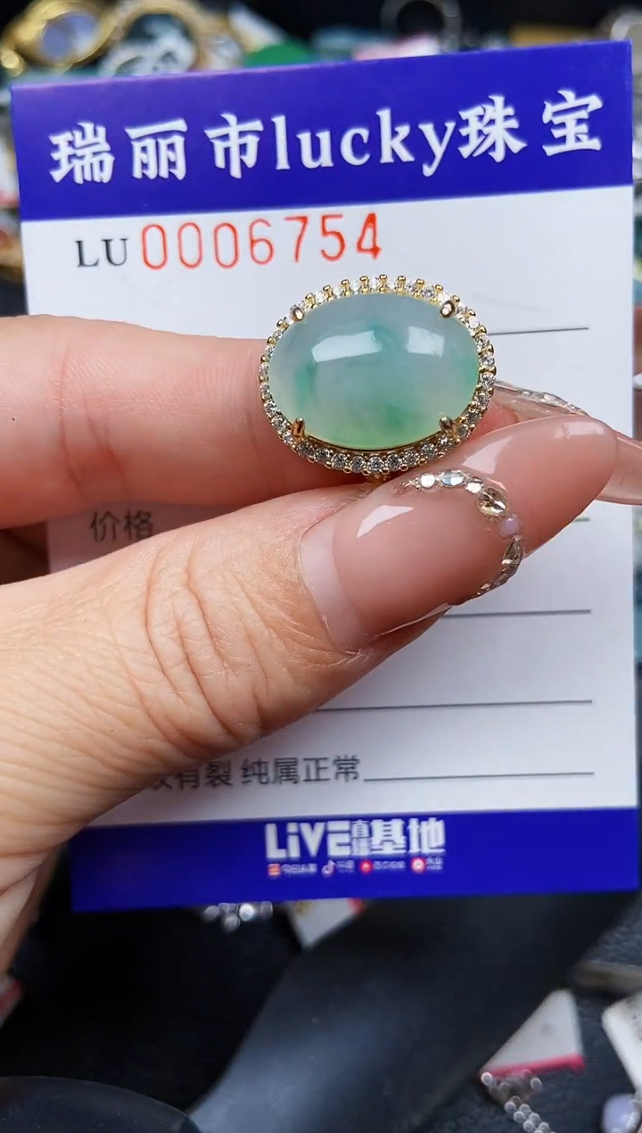 翡翠银S925镶嵌颈饰6754