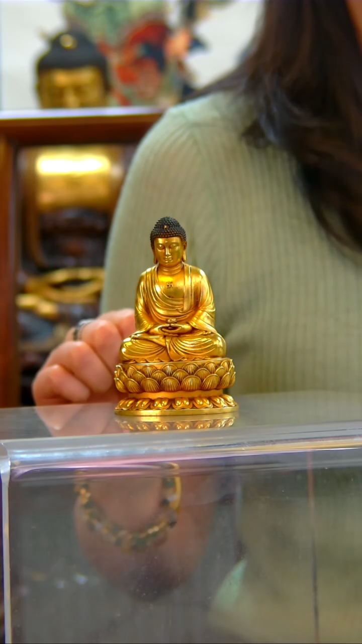 紫铜鎏金10公分阿迷A20527-CH