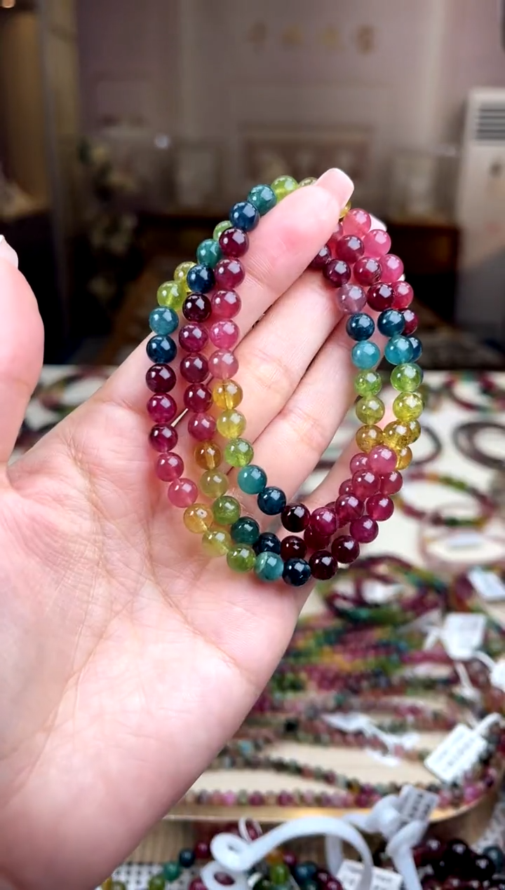 【闪购商品】碧玺/未镶嵌6mm+碧玺多圈多样性发货