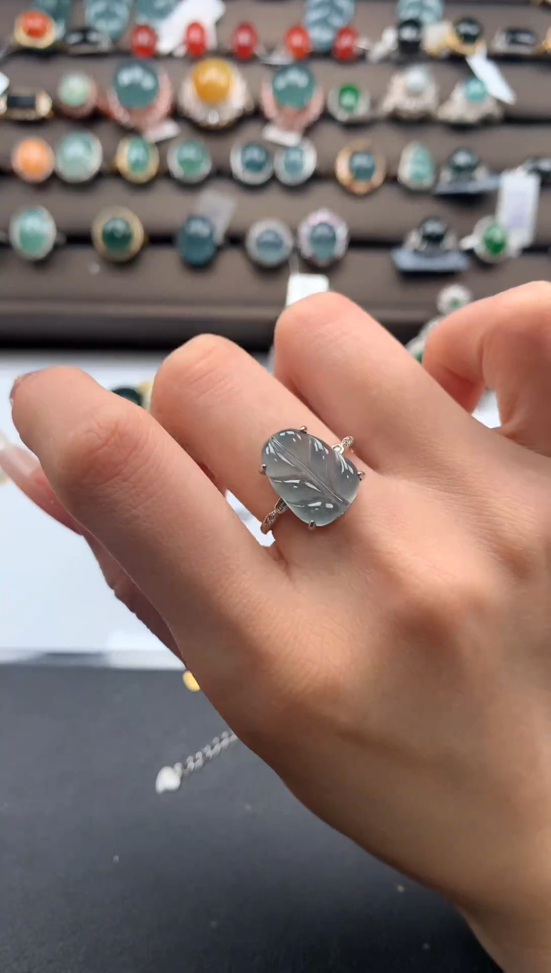 【闪购商品】翡翠戒指银S925镶嵌1111