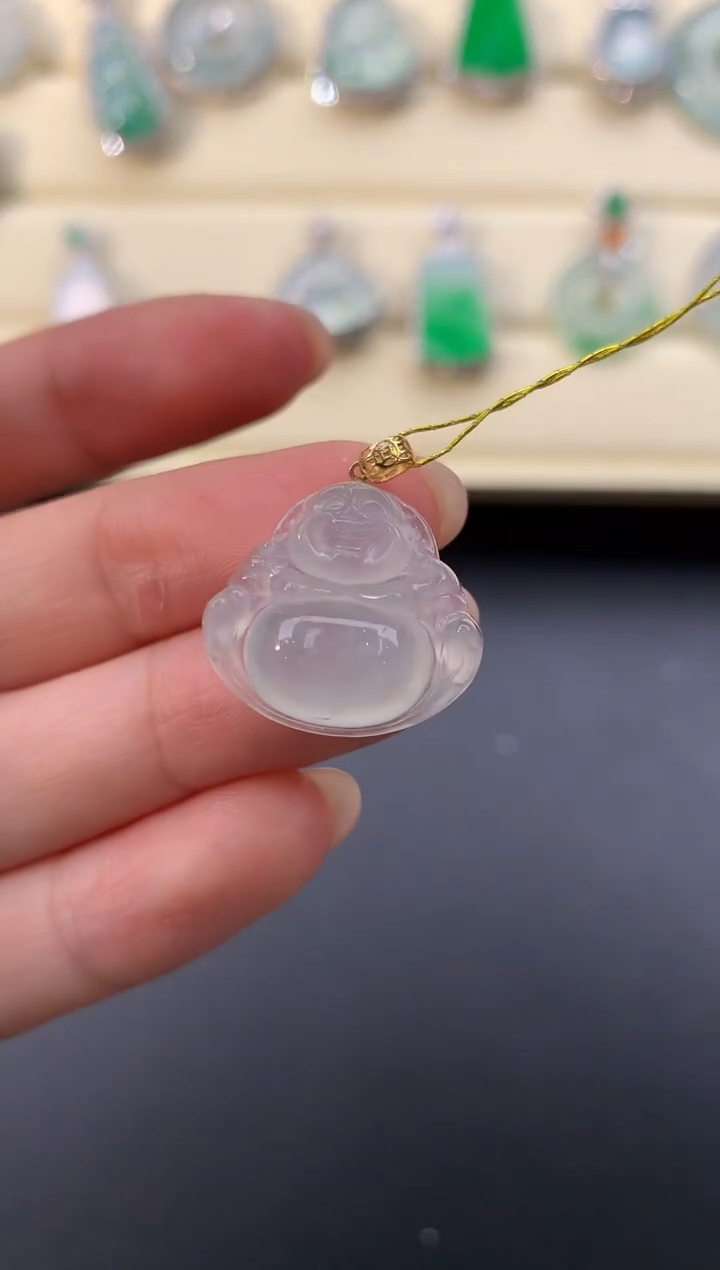 【闪购商品】翡翠颈饰18K金镶嵌D845      