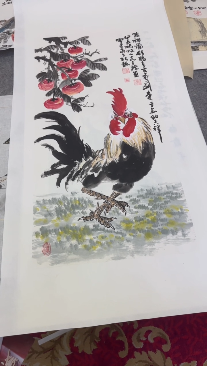 【闪购商品】书法吉祥如意--四开四托底作品