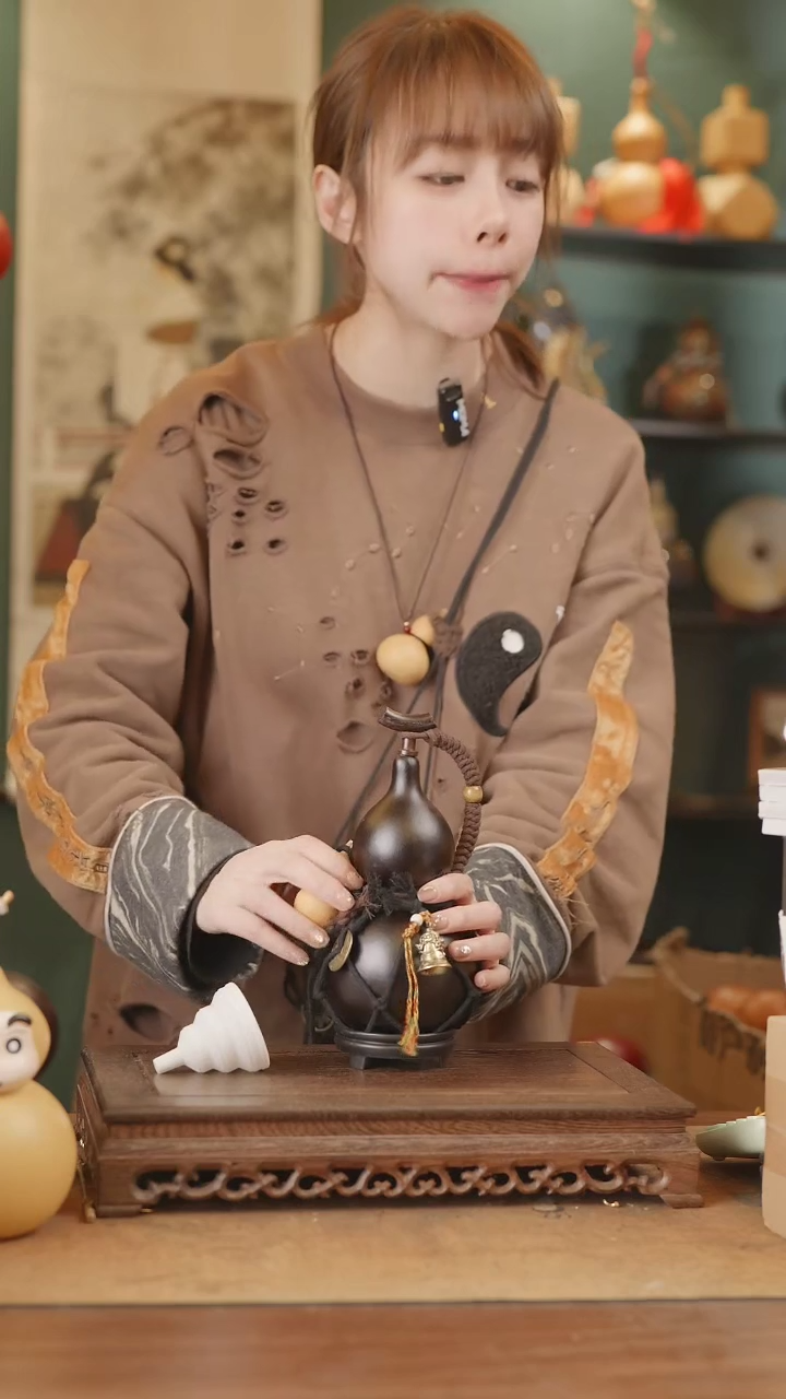 【闪购商品】331号精品天然大漆工艺防渗内胆酒葫芦~