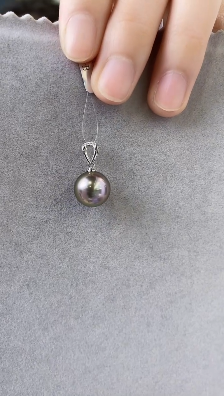 【闪购商品】海水珍珠吊坠(不含链)18K金镶嵌11-12海水珍珠吊坠