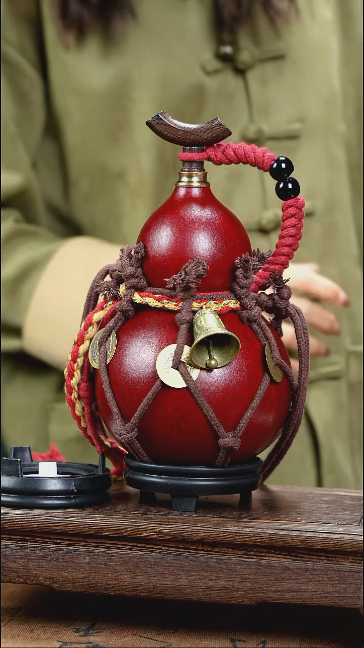 YV041复古网兜款天然酒葫芦（一物一拍）