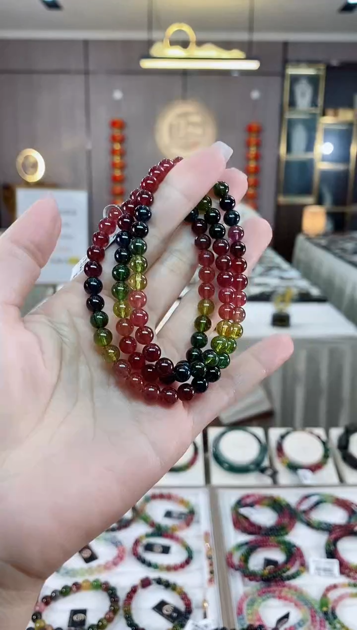 【闪购商品】三圈手串6mm+未镶嵌碧玺（多样性发一条）hon