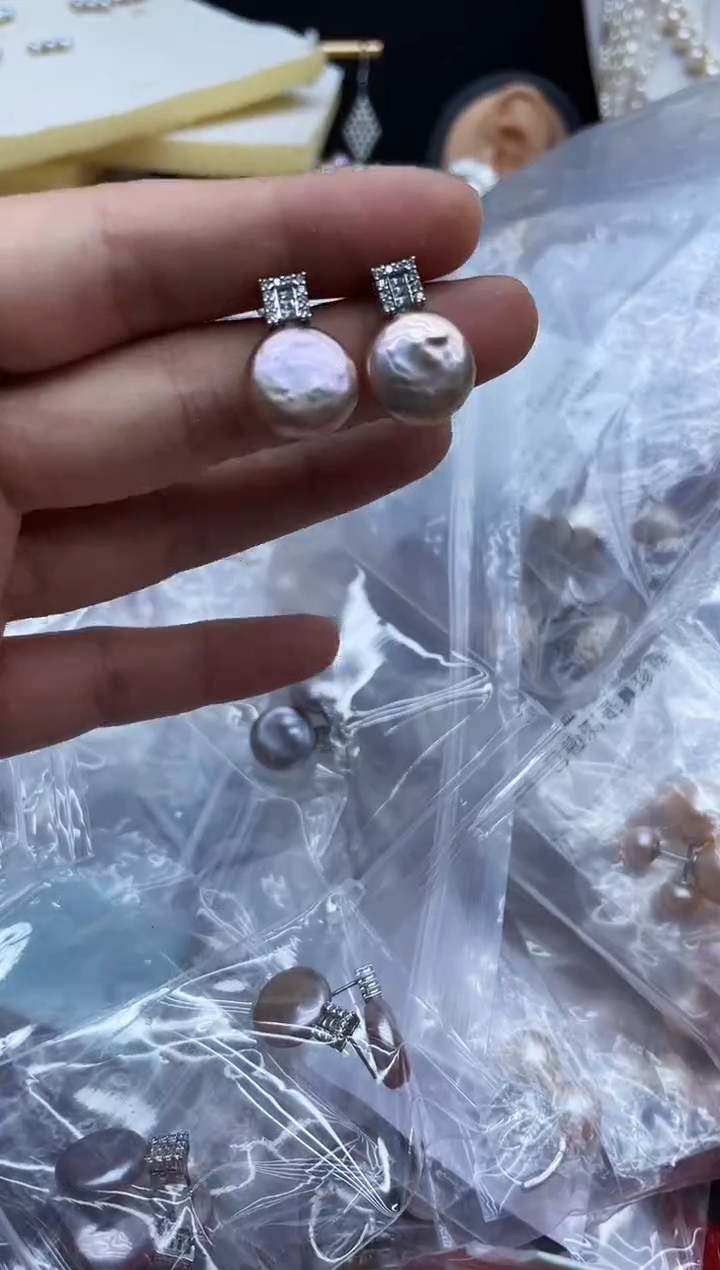 未镶嵌耳饰淡水珍珠耳钉多样性发其一