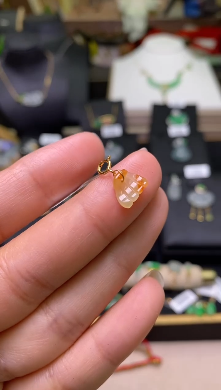 【闪购商品】翡翠颈饰18K金镶嵌净货18322