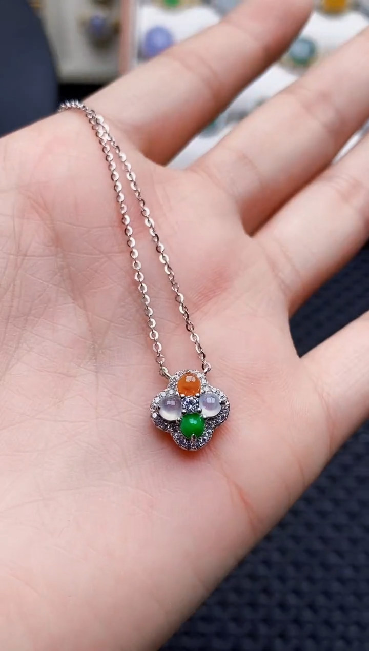 银S925镶嵌戒指翡翠4129