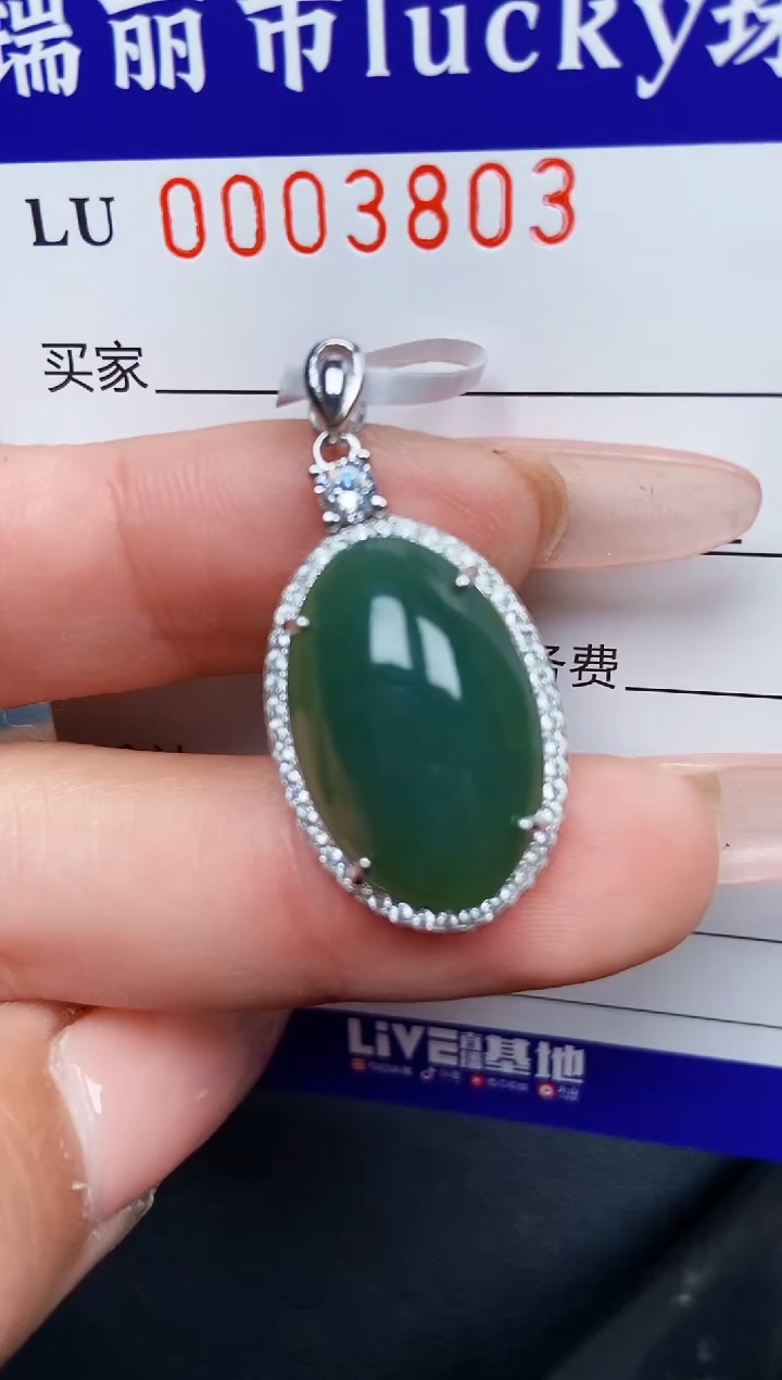 【闪购商品】翡翠颈饰银S925镶嵌3803