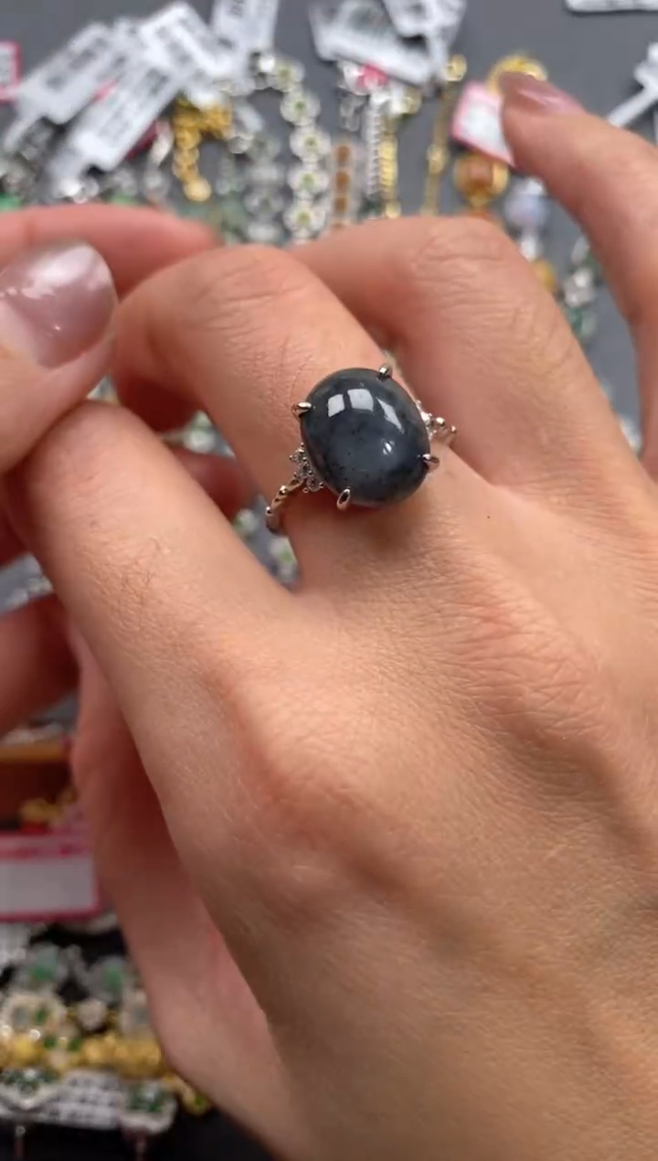 【闪购商品】翡翠戒指银S925镶嵌11111--1