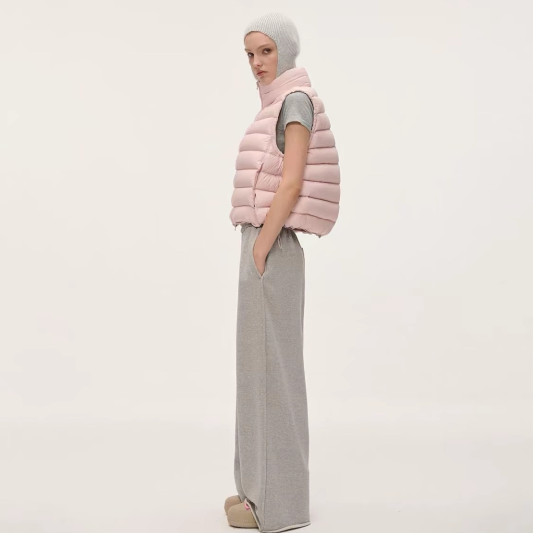 2025年新款百搭无袖泡芙排骨羽绒马甲6991