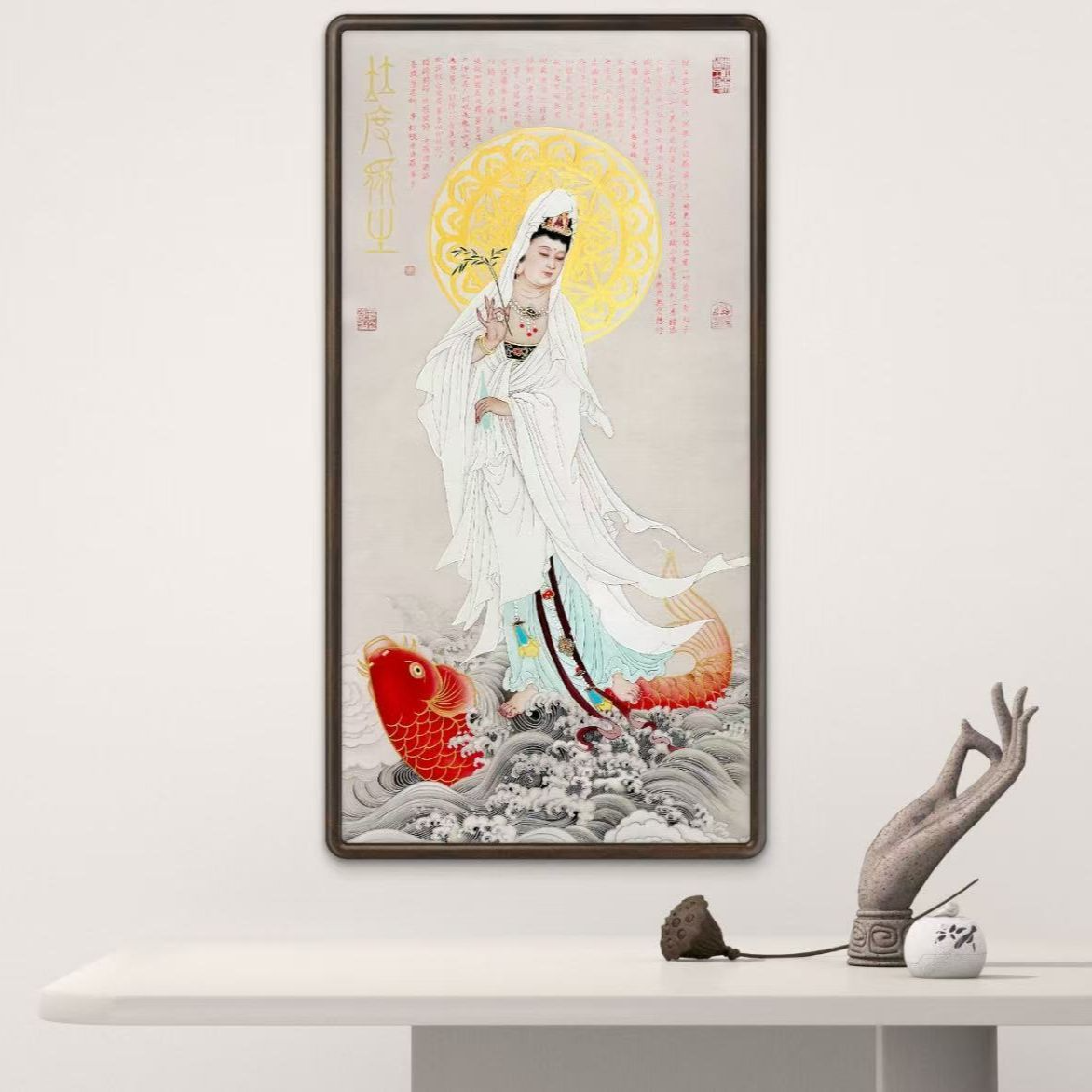 【手绘秘彩描金】苏瑾 手绘国画 —《普度众生》