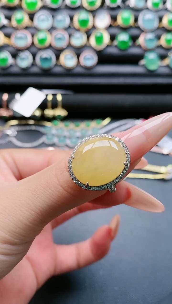 【闪购商品】翡翠戒指银S925镶嵌1111111