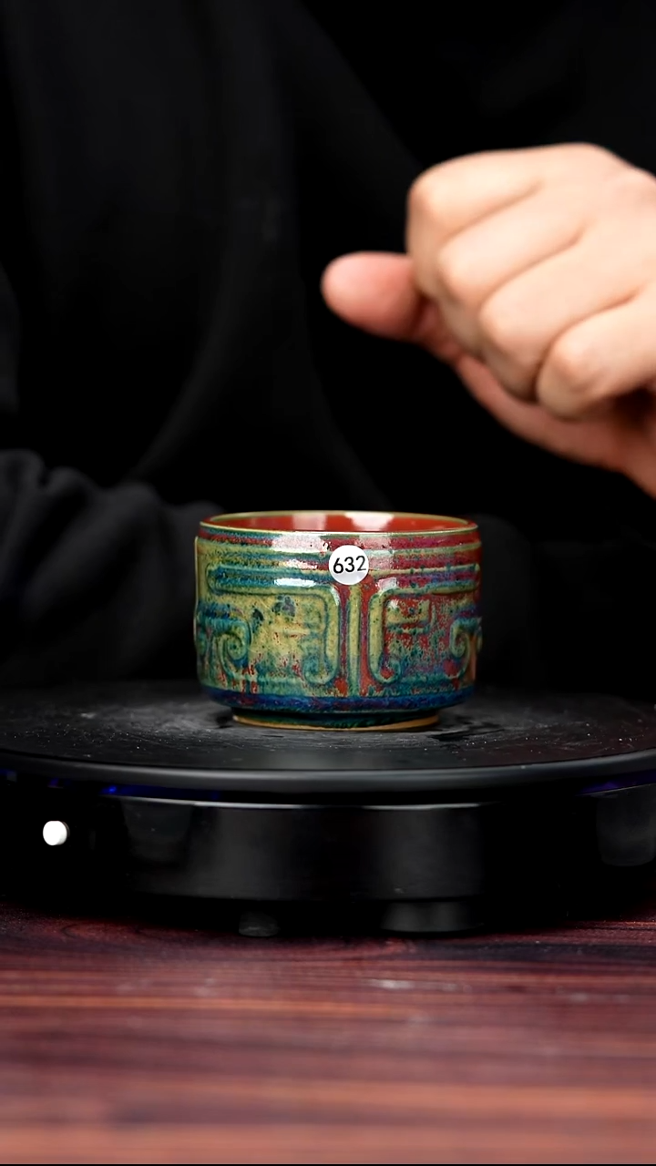 杯子瓷632#于大鹏一级品原矿钧瓷主人杯