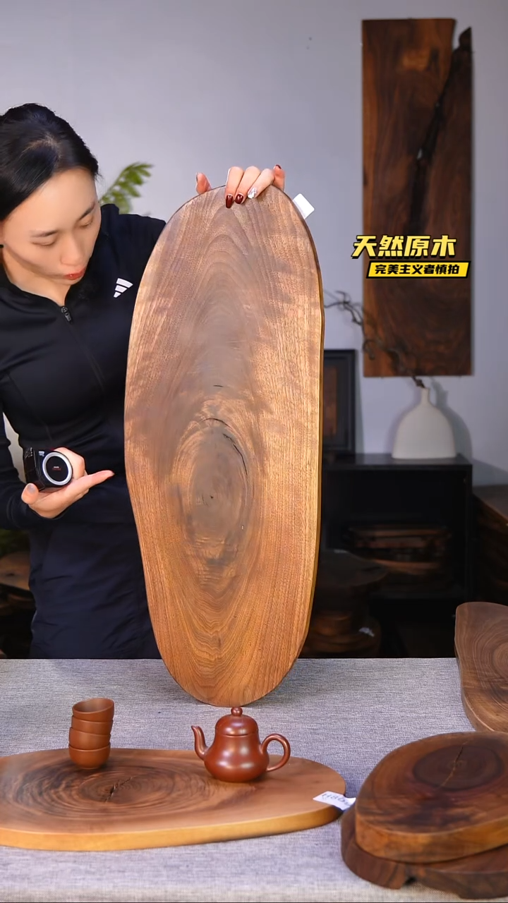 木北美黑胡桃原木.干裂疤结不属于商品质量问题完美主义者慎拍