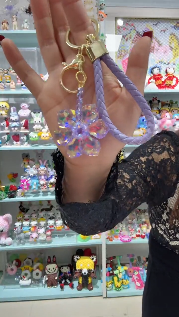 玻璃2206有钱花挂件材料包1套真紫色