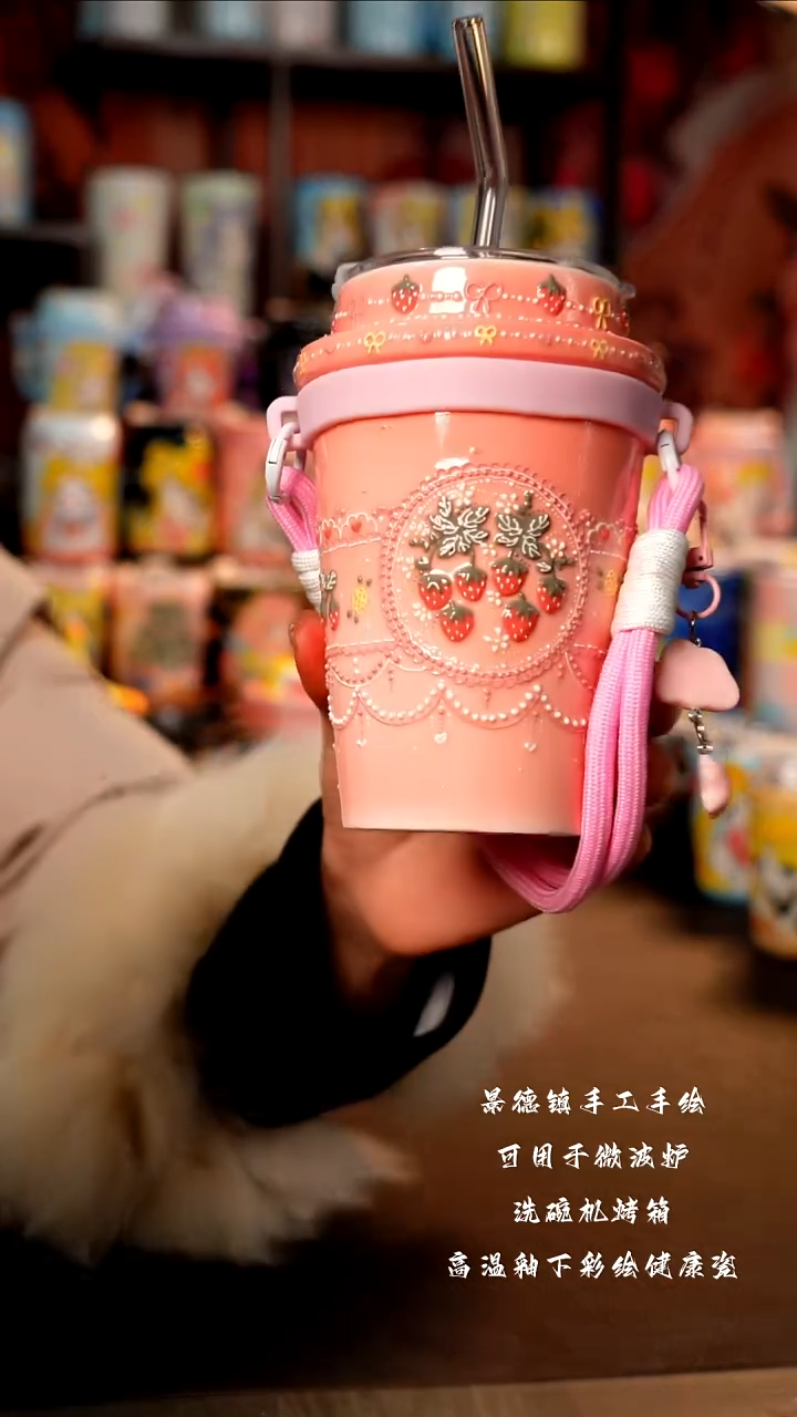 景德镇手工手绘陶瓷杯杯