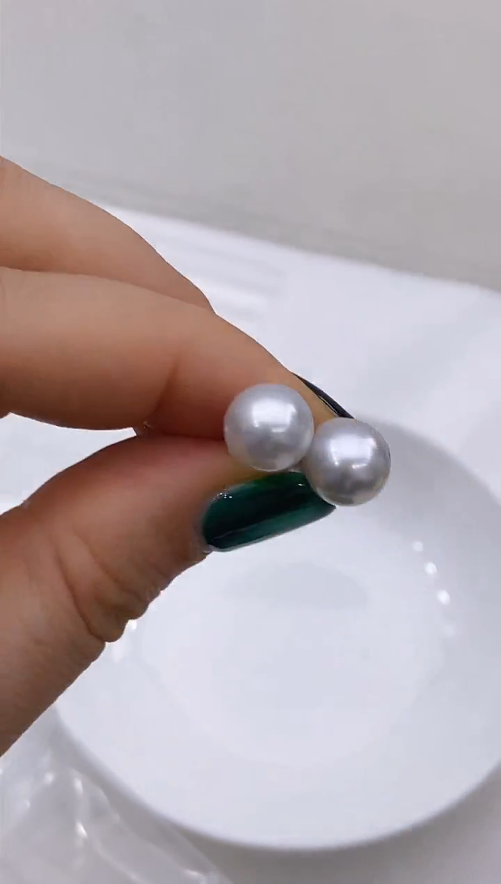 【闪购商品】海水珍珠耳饰18K金镶嵌280 9-10mm