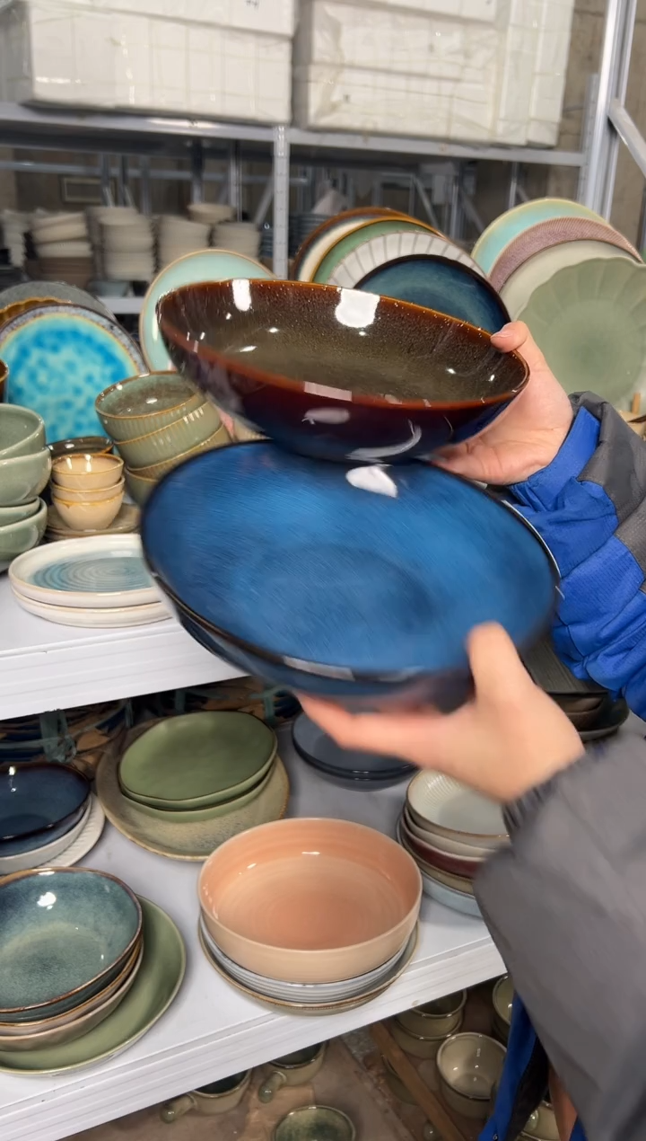 陶瓷外贸尾货瑕疵满20包邮X2 深盘组合