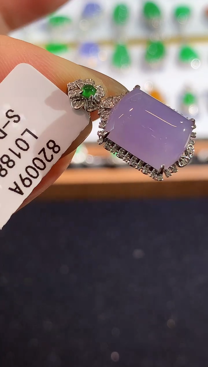 翡翠18K金镶嵌吊坠(不含链)L0188多样性发其一