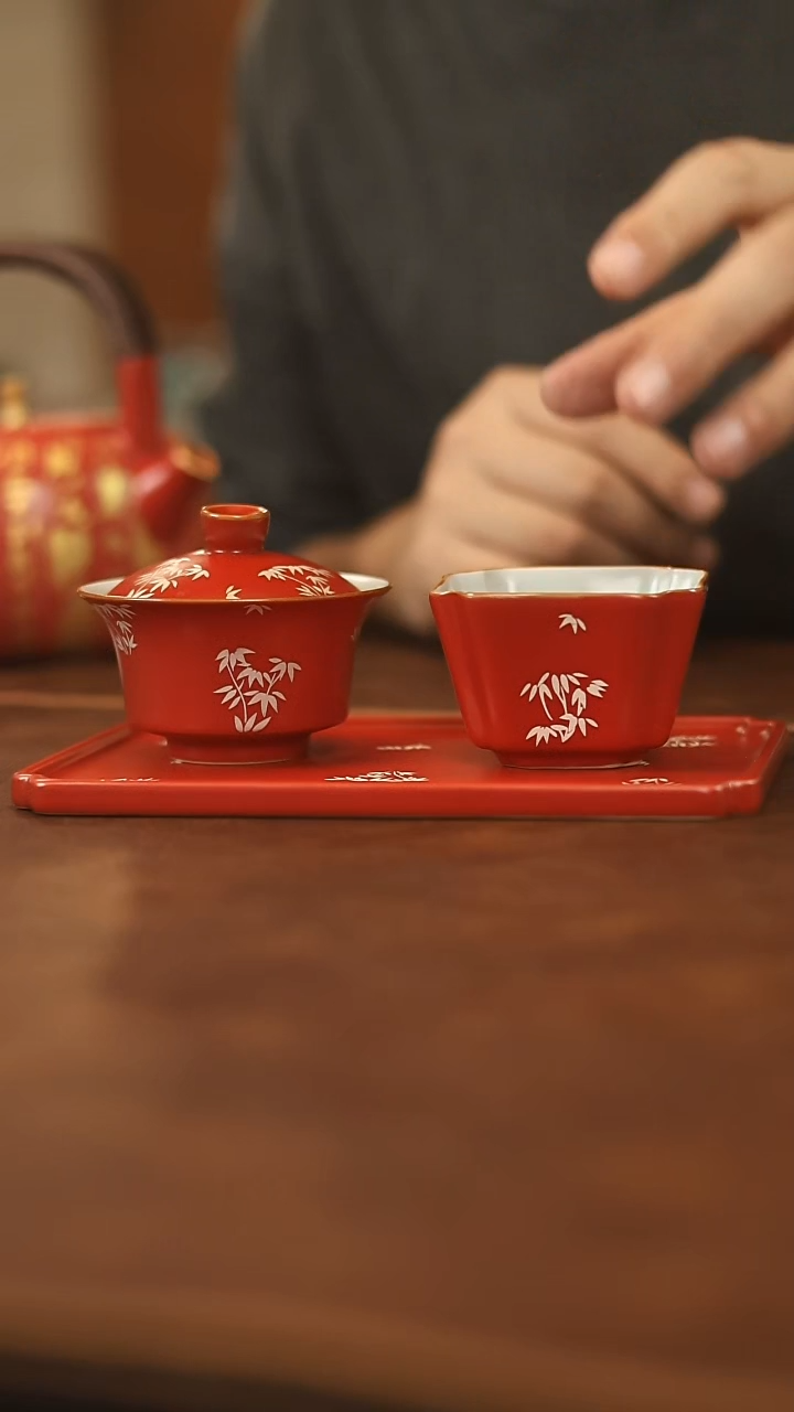 盖碗+长盘+四方杯