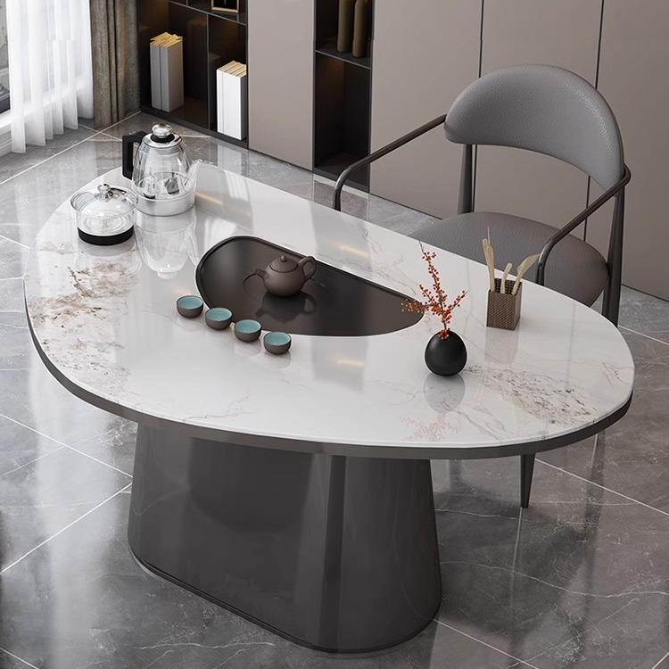 轻奢阳台茶桌椅组合小户型茶台家用烧水壶一体2025款网红阳台茶台