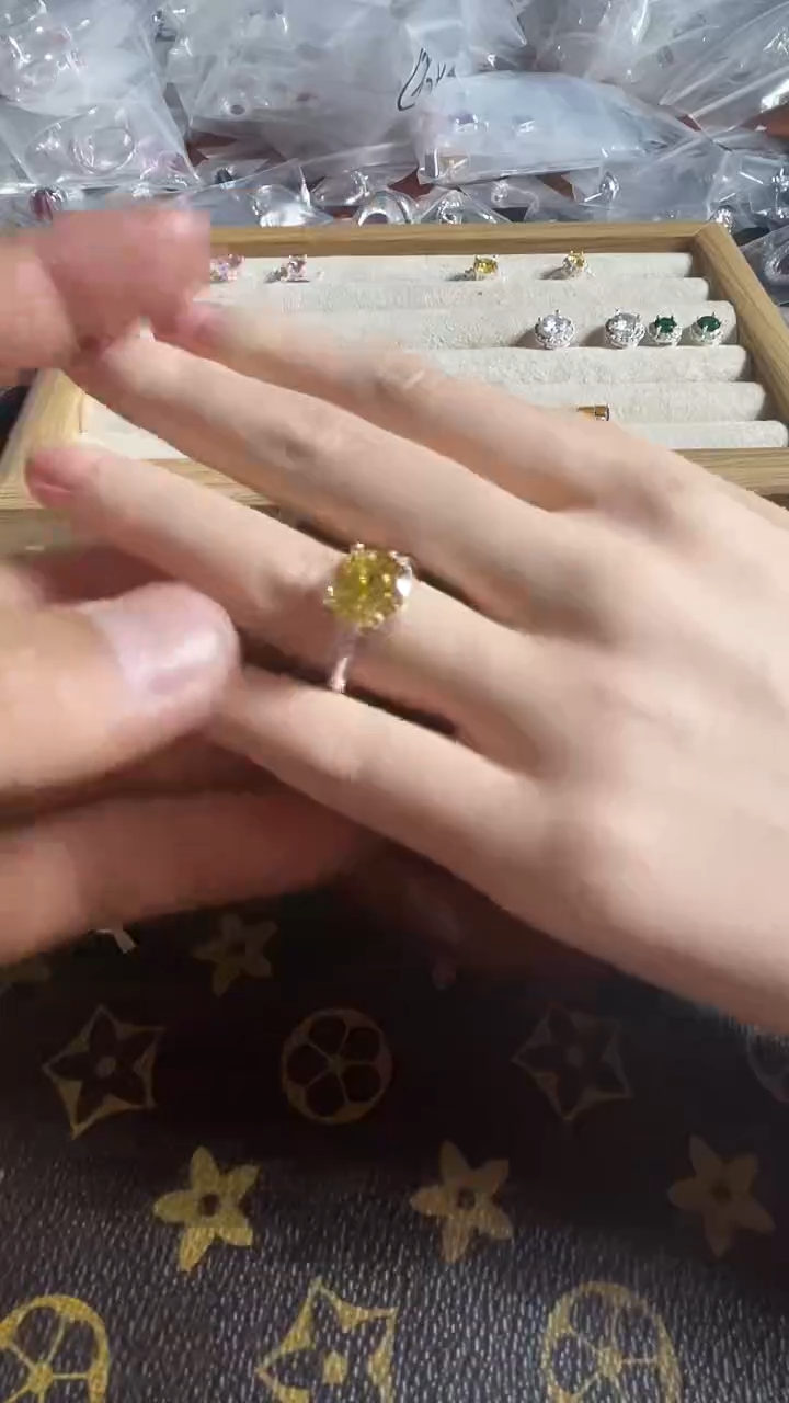 合金合成钻石戒指2.2