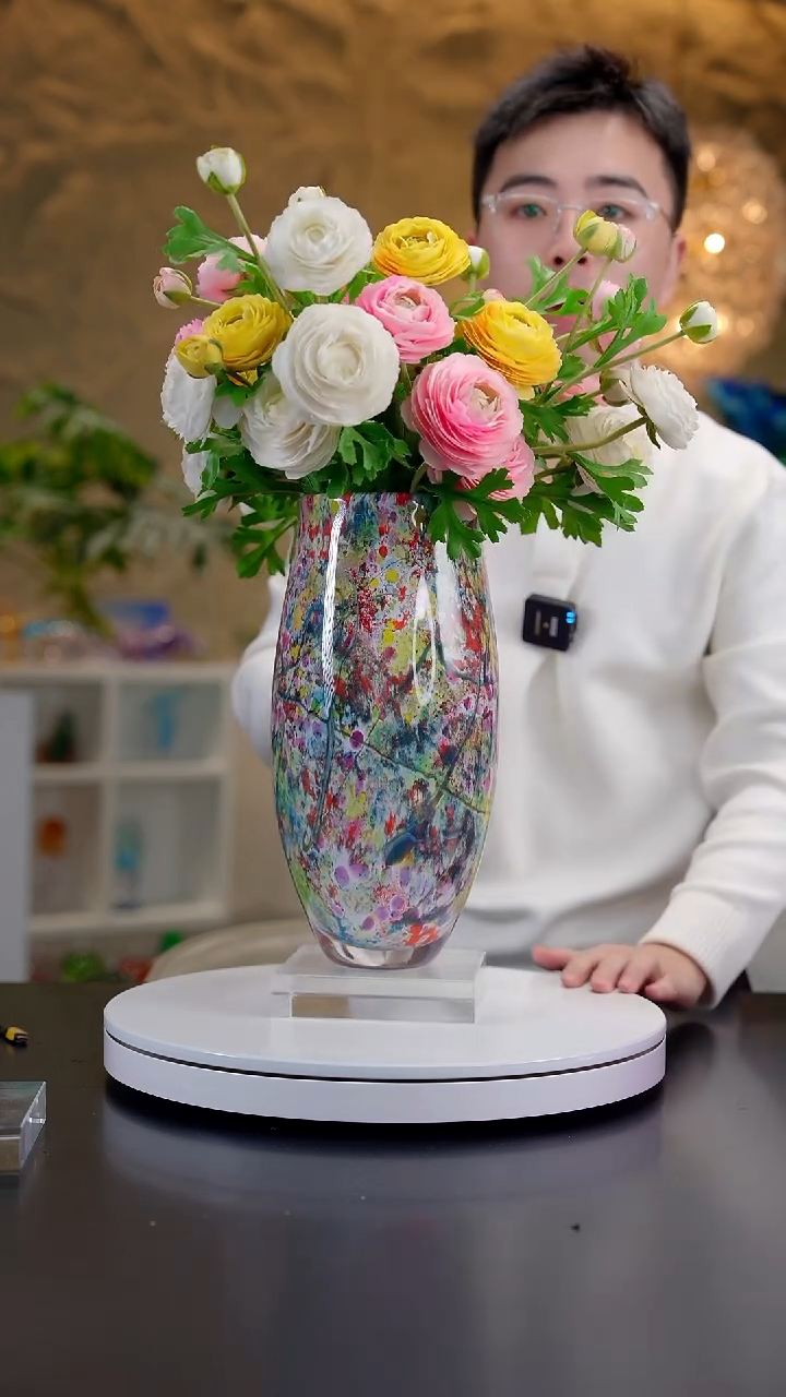 手工艺品琉璃莫奈花园设计款花器