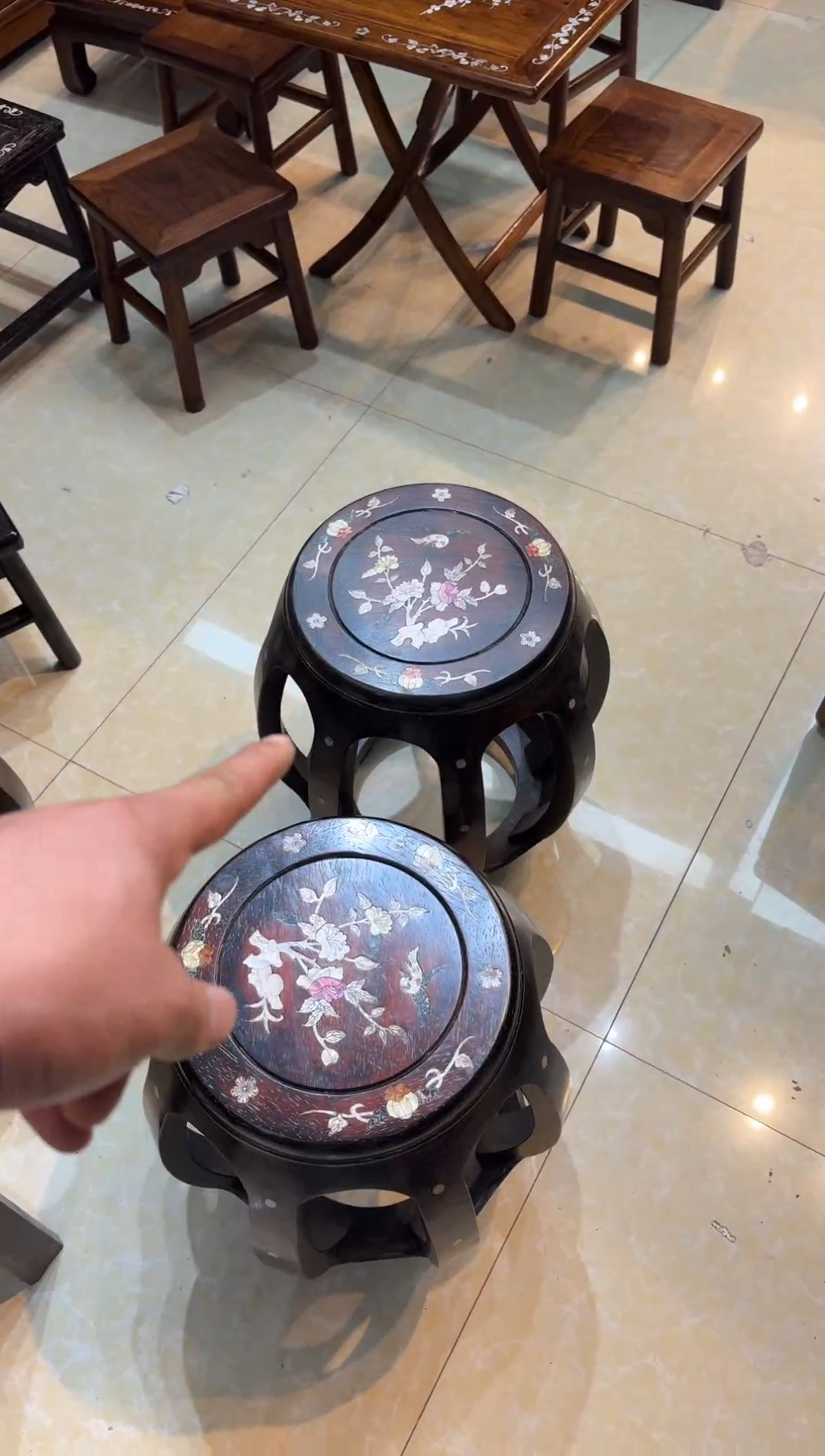 友****?紫檀鼓凳木木木一对