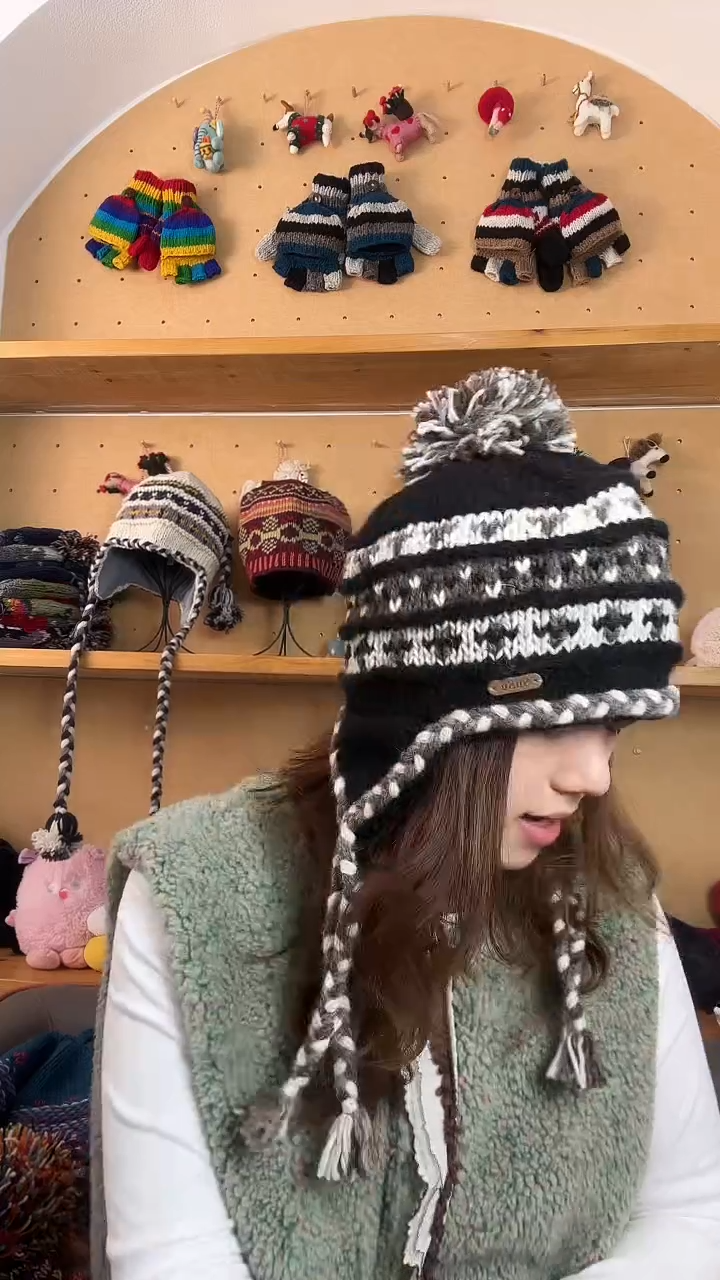 羊毛百分百纯手工帽子护耳帽闪购6