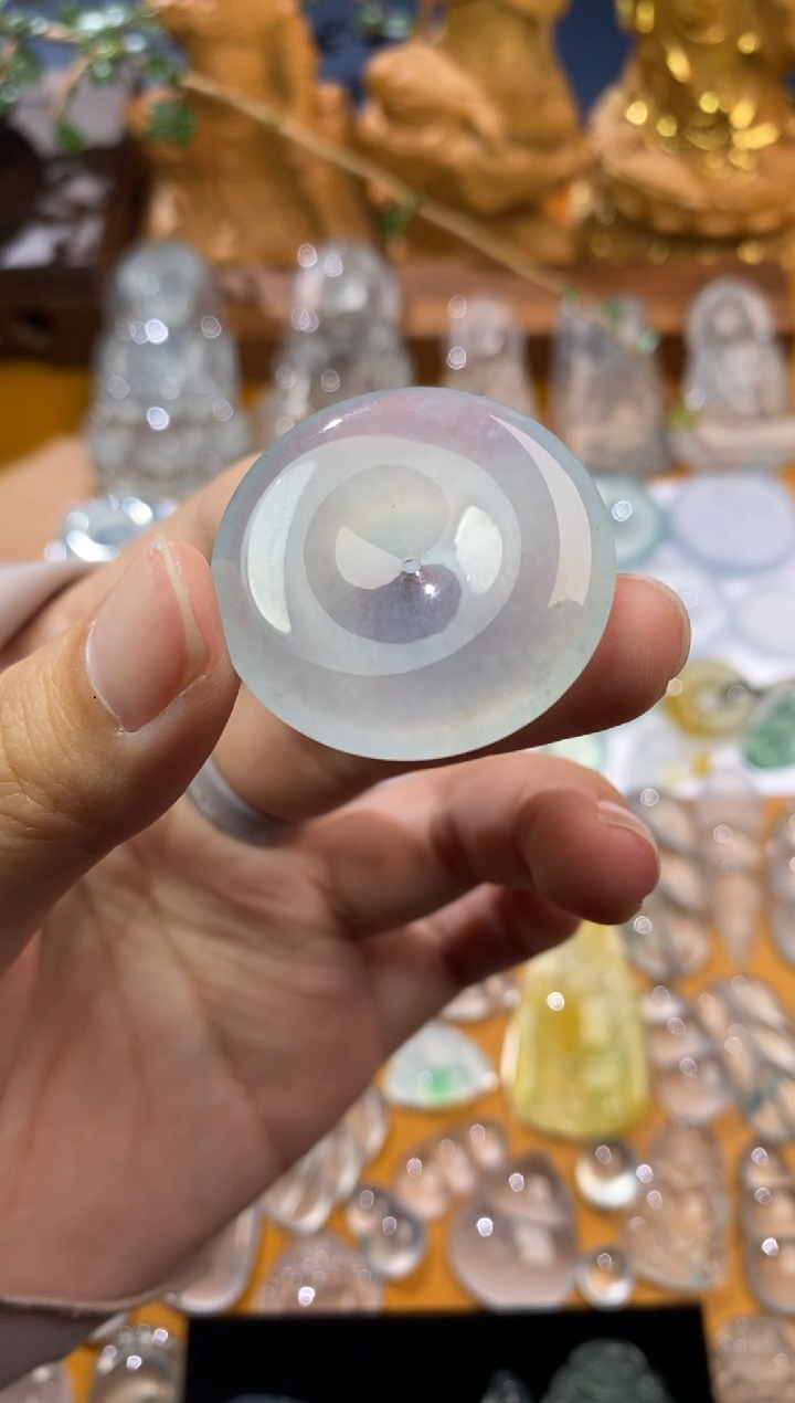 【闪购商品】定制翡翠未镶嵌平安扣31.8*6.0