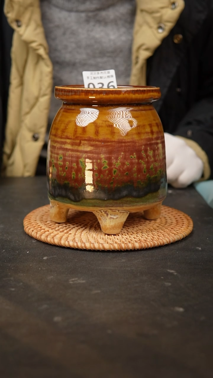【闪购商品】瓷片036泥泥手工花盆