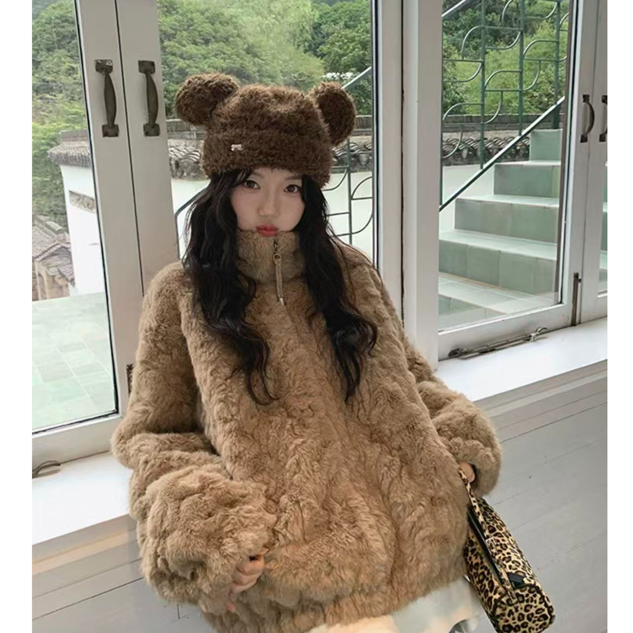 【暮光琥珀】定制拉链毛毛外套冬季加厚保暖外套