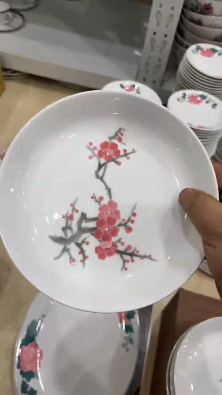 7寸深盘湖南醴陵釉下五彩陶瓷