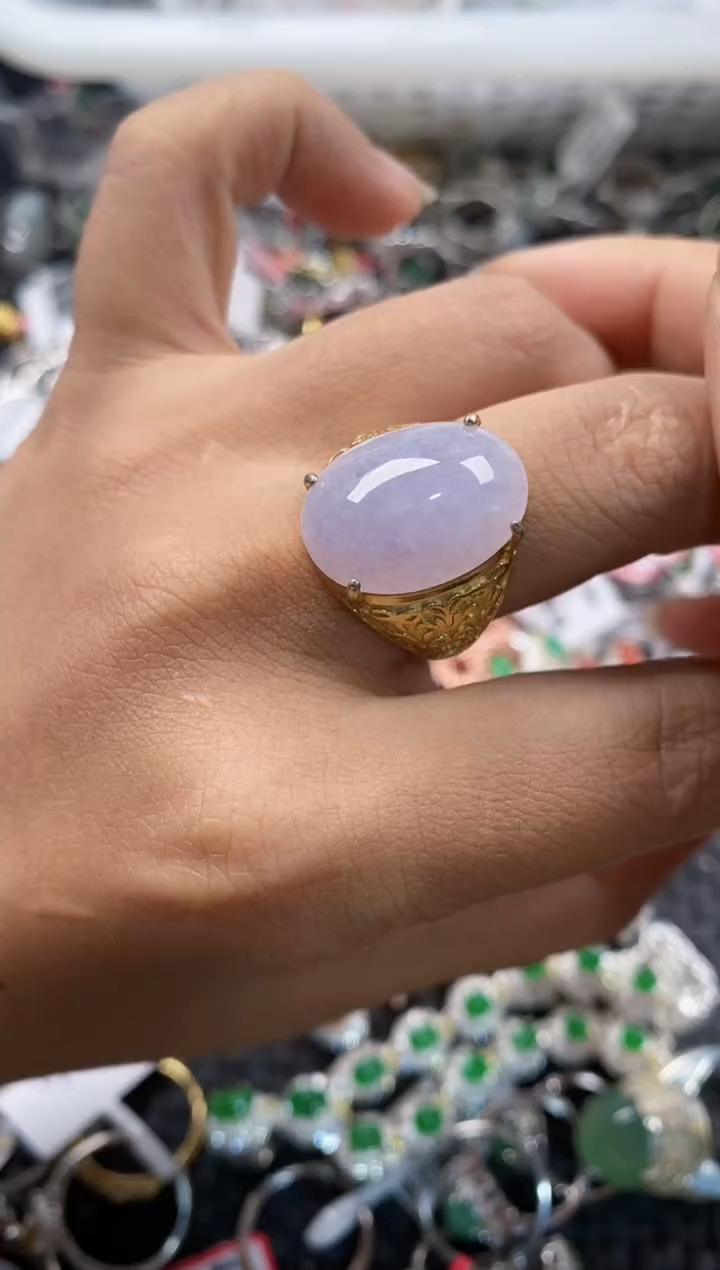 未镶嵌戒指翡翠555---1