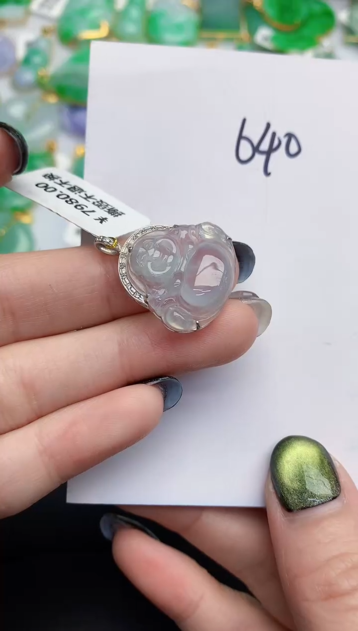 【闪购商品】翡翠颈饰18K金镶嵌00000000000