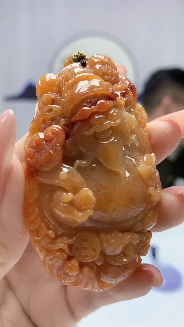 【闪购商品】定制翡翠未镶嵌5152DD-毛货挂件