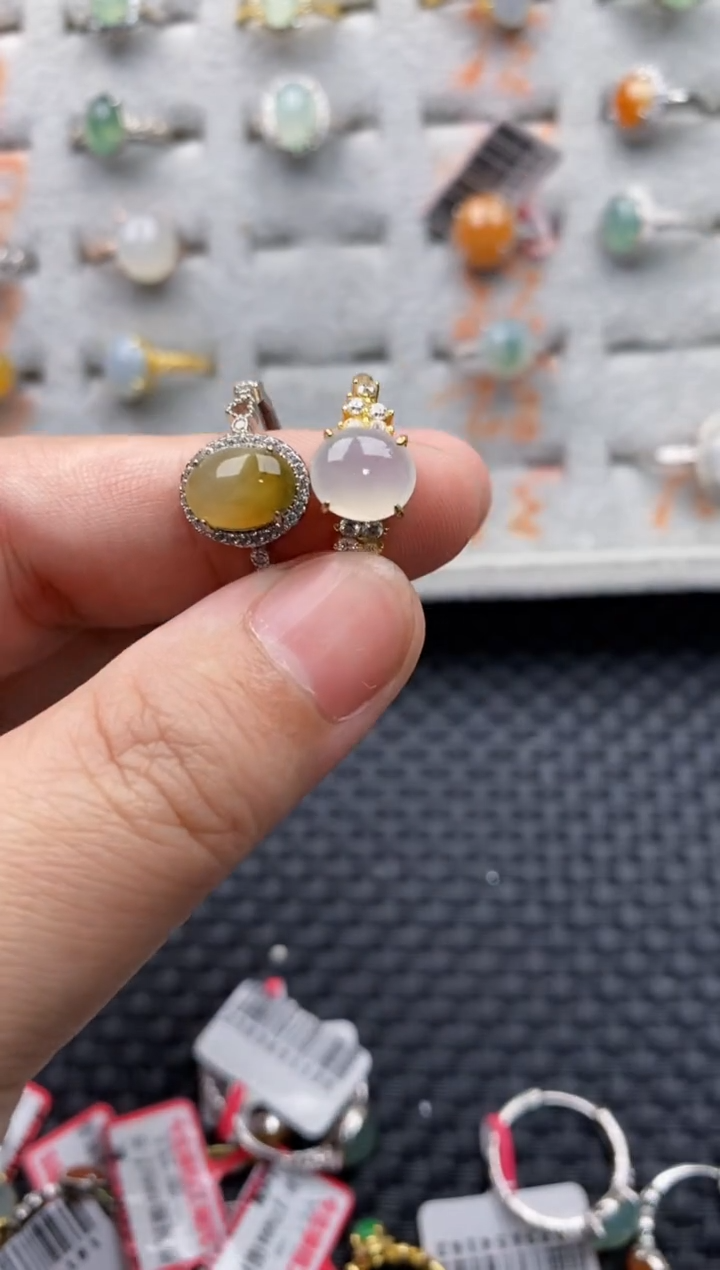 【闪购商品】翡翠戒指银S925镶嵌444444---3