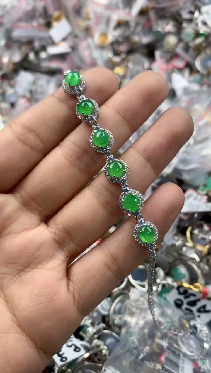 银S925镶嵌戒指翡翠3333----10