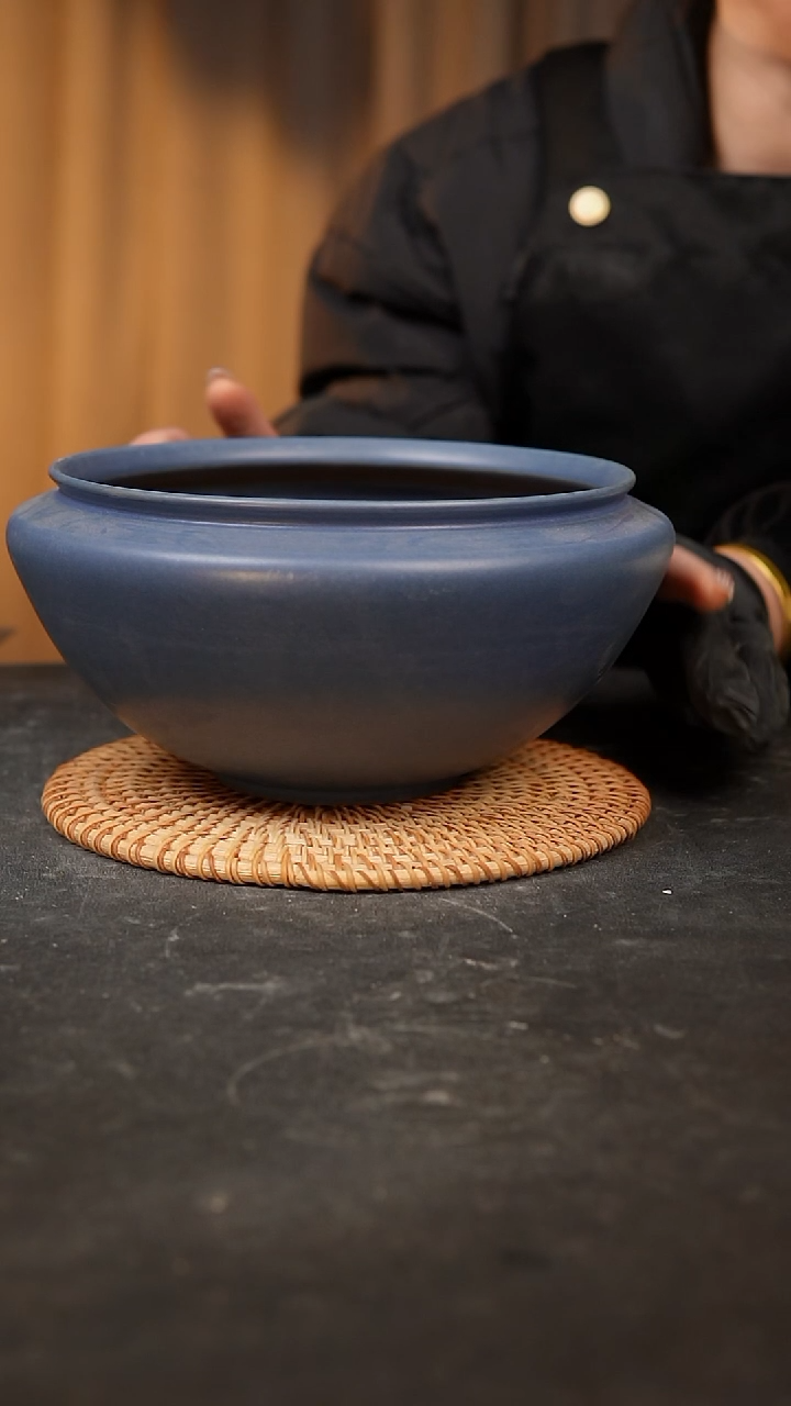 【闪购商品】瓷片泥泥手工花盆口18高10