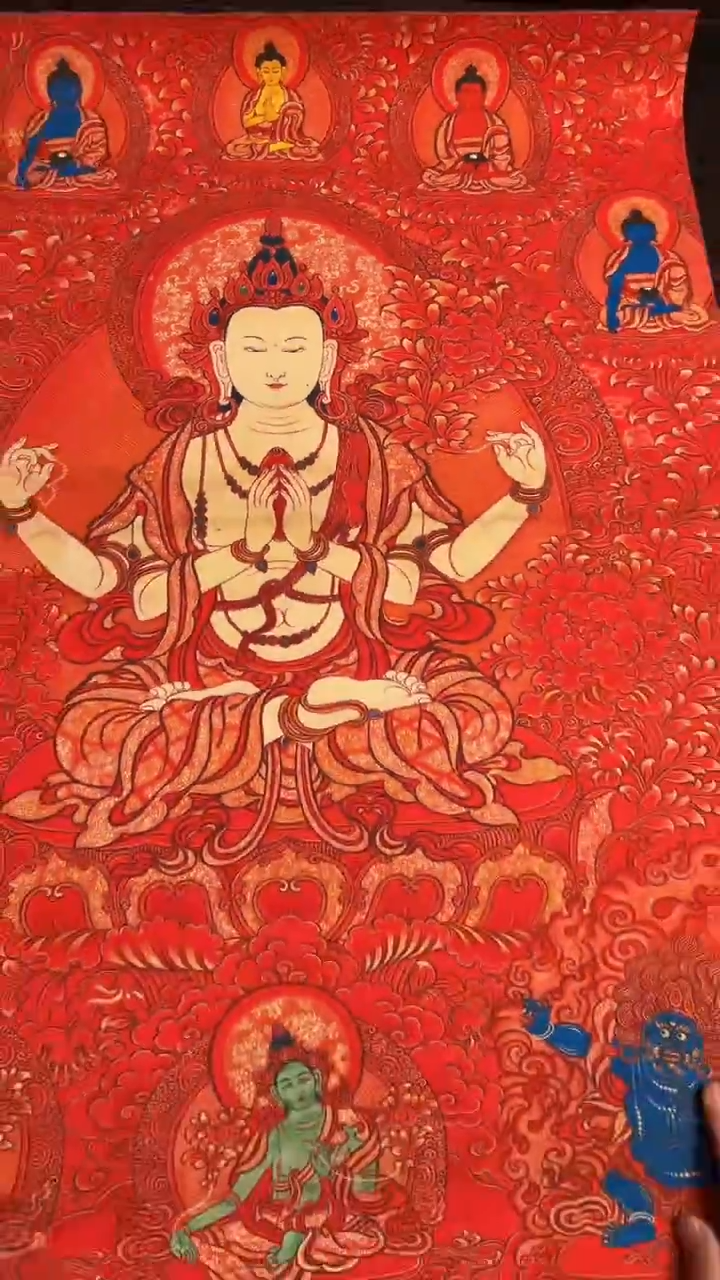 装裱画精品手绘唐卡链接--A140