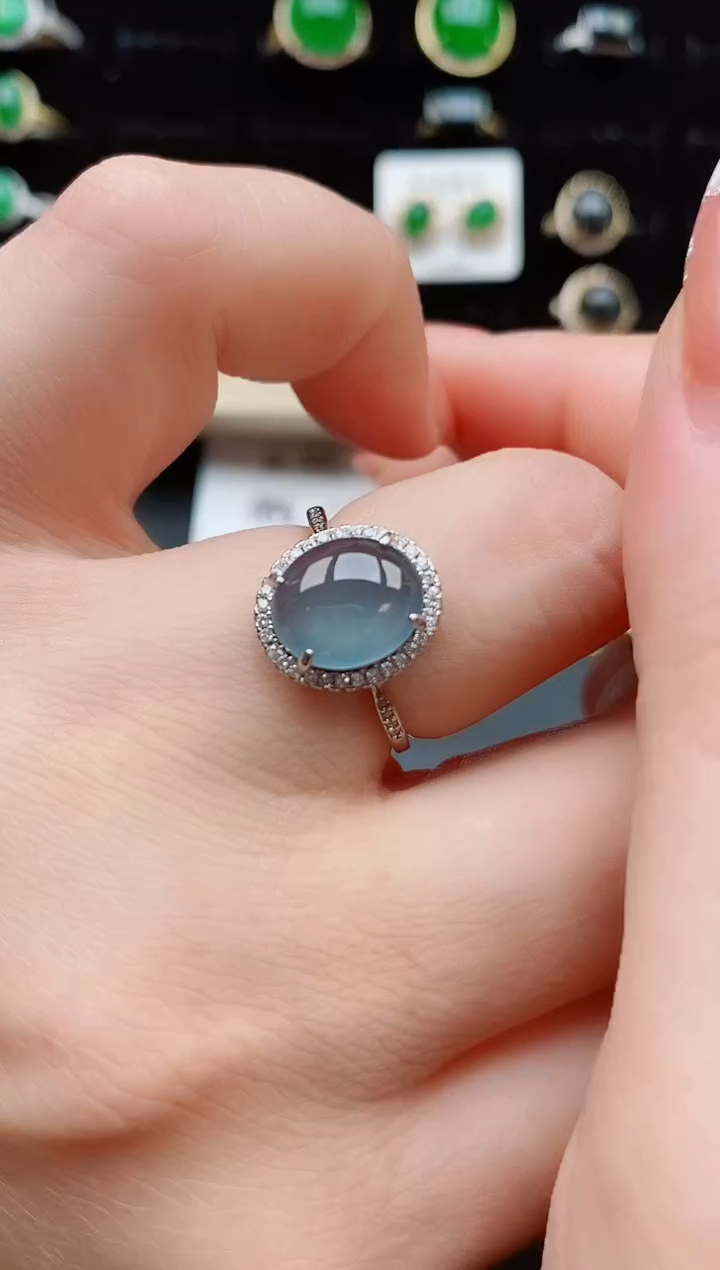 【闪购商品】翡翠戒指银S925镶嵌122121