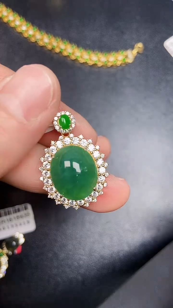 银S925镶嵌戒指翡翠1280