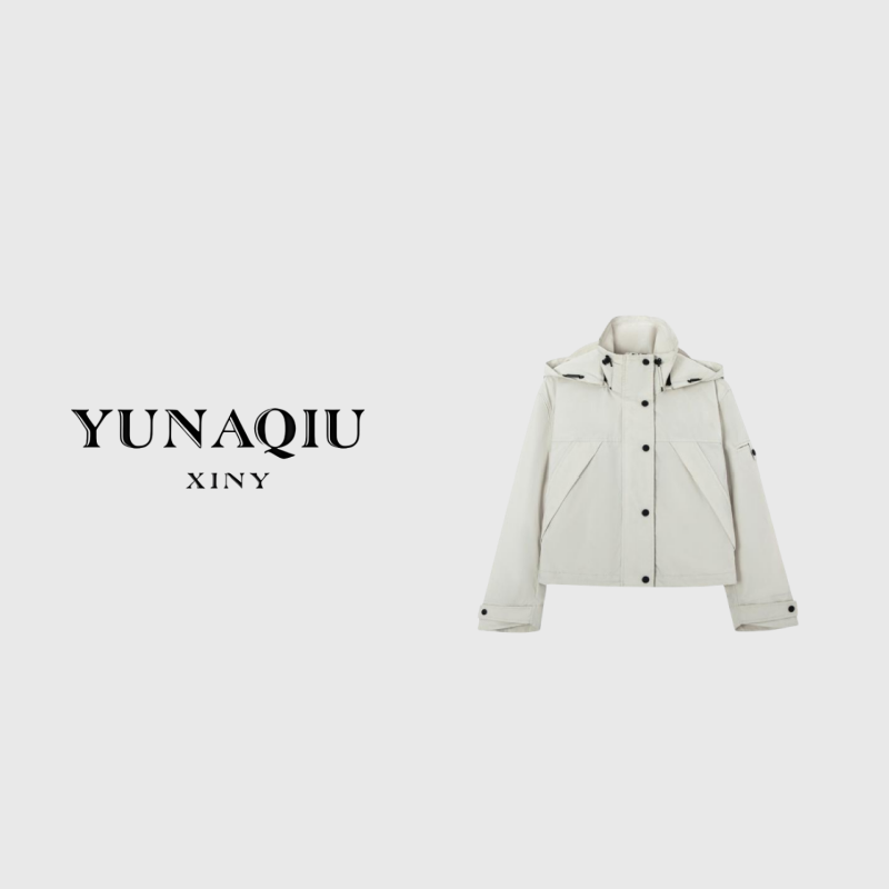 YUNAQIU-轻奢时尚休闲设计师秋冬外套连帽-8610