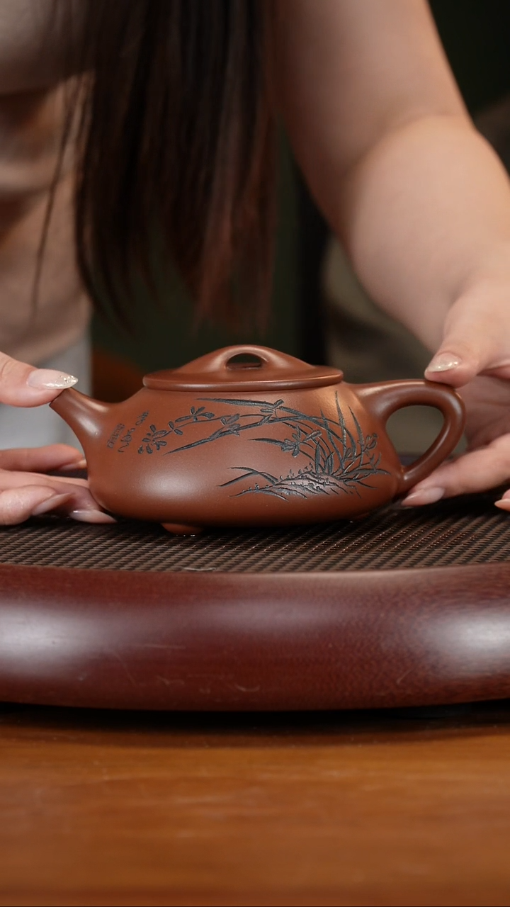 茶壶紫砂6SZY景舟石瓢 底槽清380cc