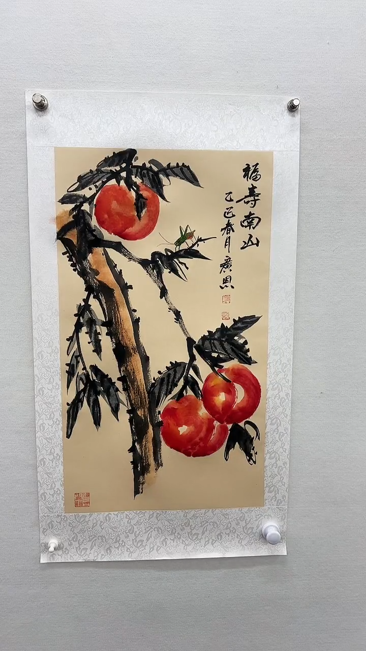 【闪购商品】书法张广恩-寿桃国画