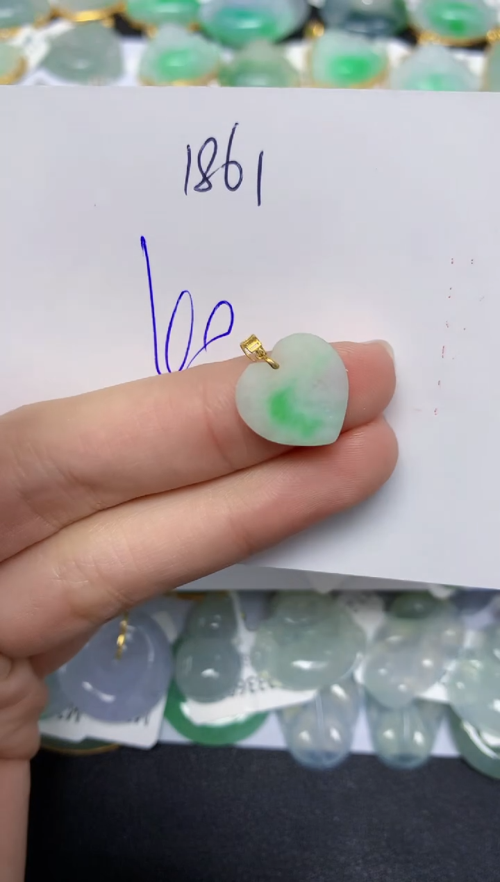 【闪购商品】翡翠颈饰18K金镶嵌天然翡翠A货