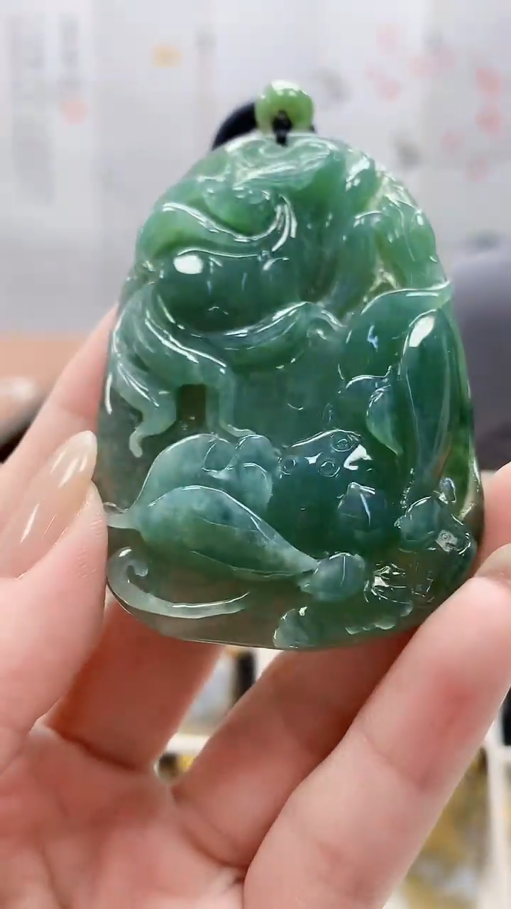 未镶嵌定制翡翠5060lr-毛货挂件79