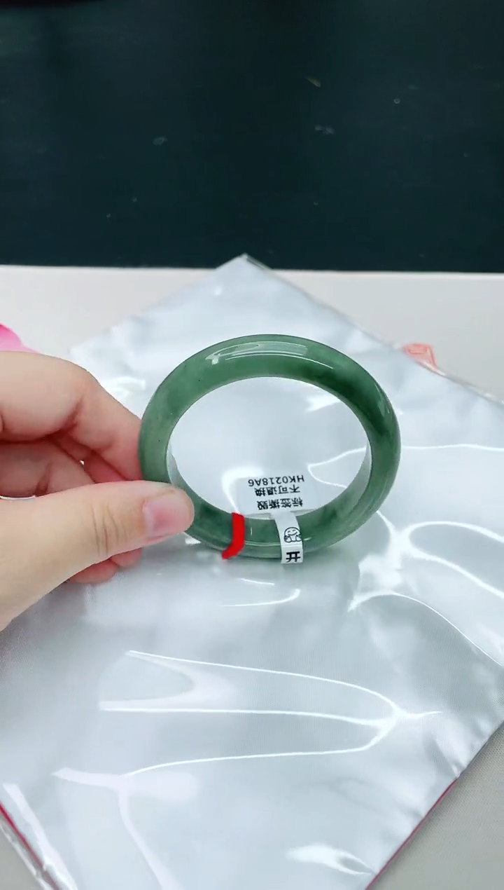 翡翠未镶嵌手镯天然A货翡翠54.5